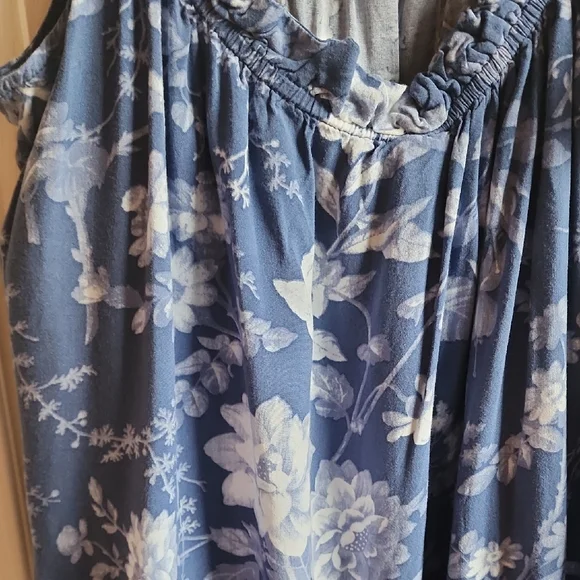 H&M Blue Floral Ruffle Mini Sun Dress - Picture 10 of 10